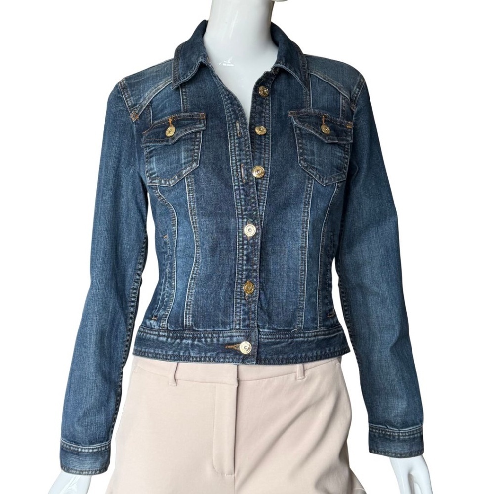 INC International Concepts Lace-Up-Back Denim Jacket Size XS NWOT - Picture 5 of 6